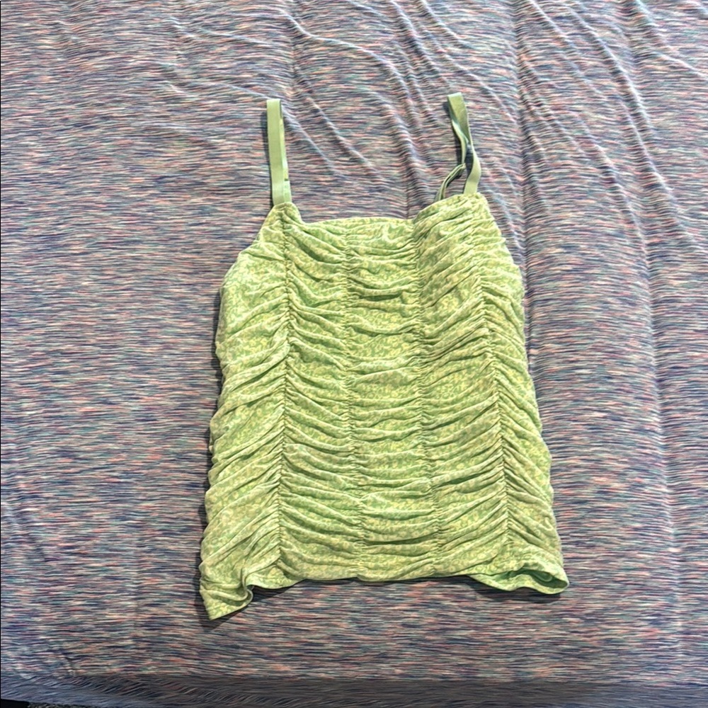 Torrid Green Ruched Sleeveless Camisole